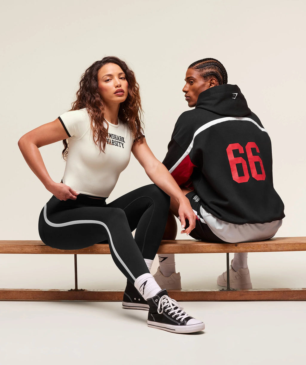 GYMSHARK LIFT VARSITY SEAMLESS MIDI SHORT SLEEVE TOP