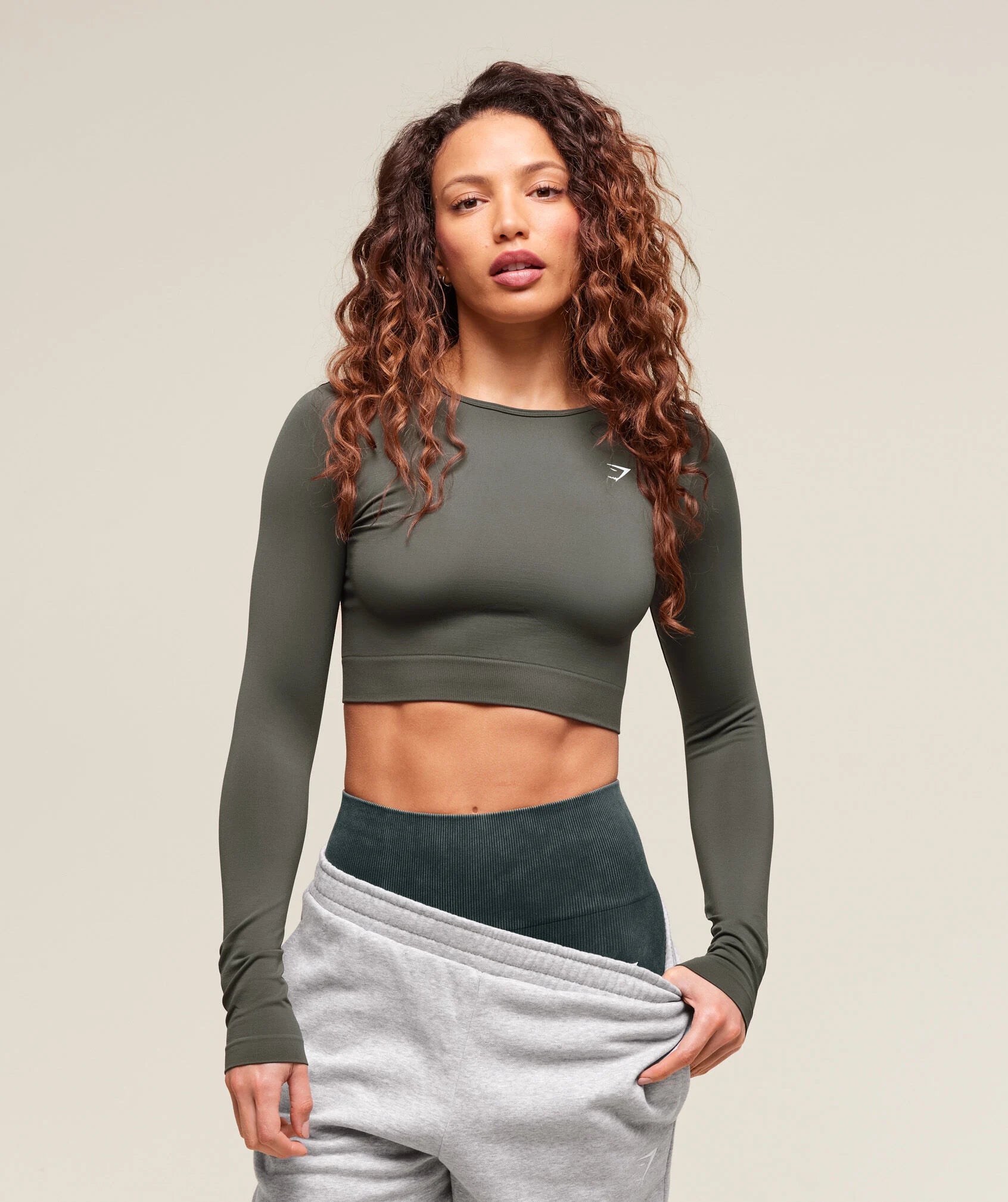 GYMSHARK EVERYDAY SEAMLESS LONG SLEEVE CROP TOP