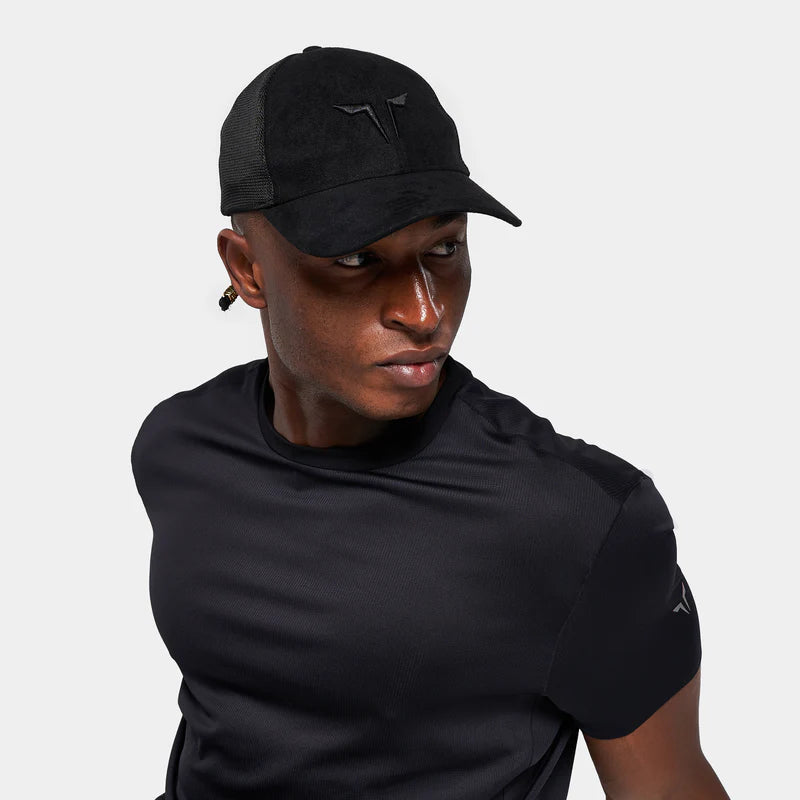 SQUAT WOLF TRUCKER CAP - BLACK