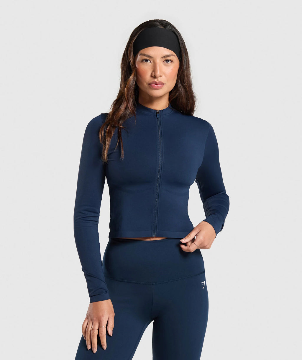 GYMSHARK EVERYDAY SEAMLESS ZIP TRACKTOP