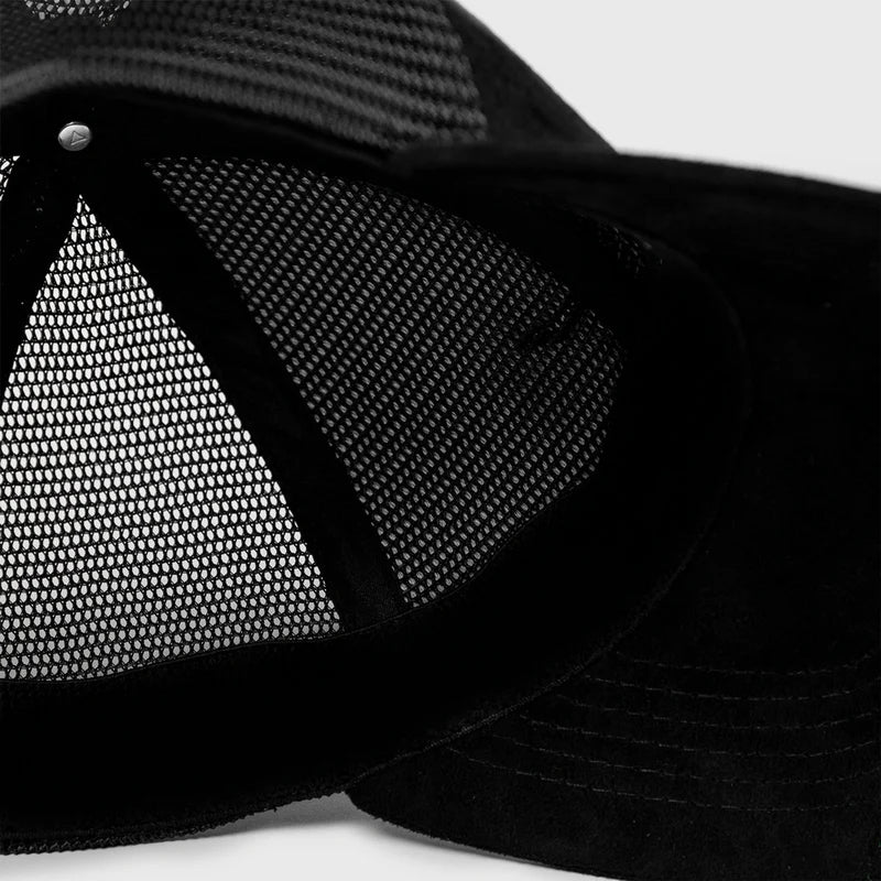 SQUAT WOLF TRUCKER CAP - BLACK