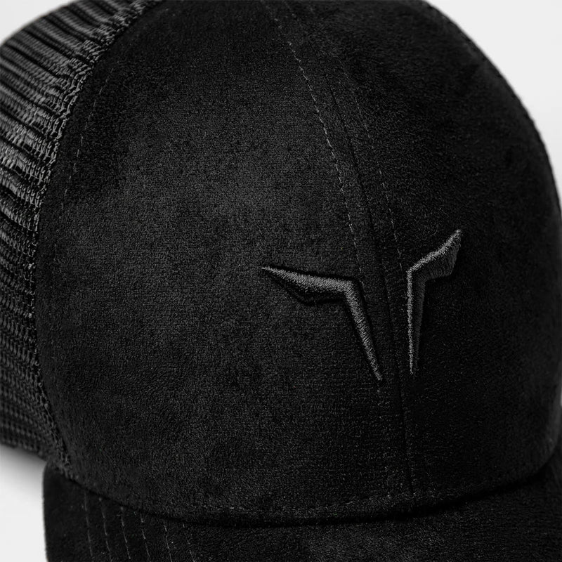 SQUAT WOLF TRUCKER CAP - BLACK