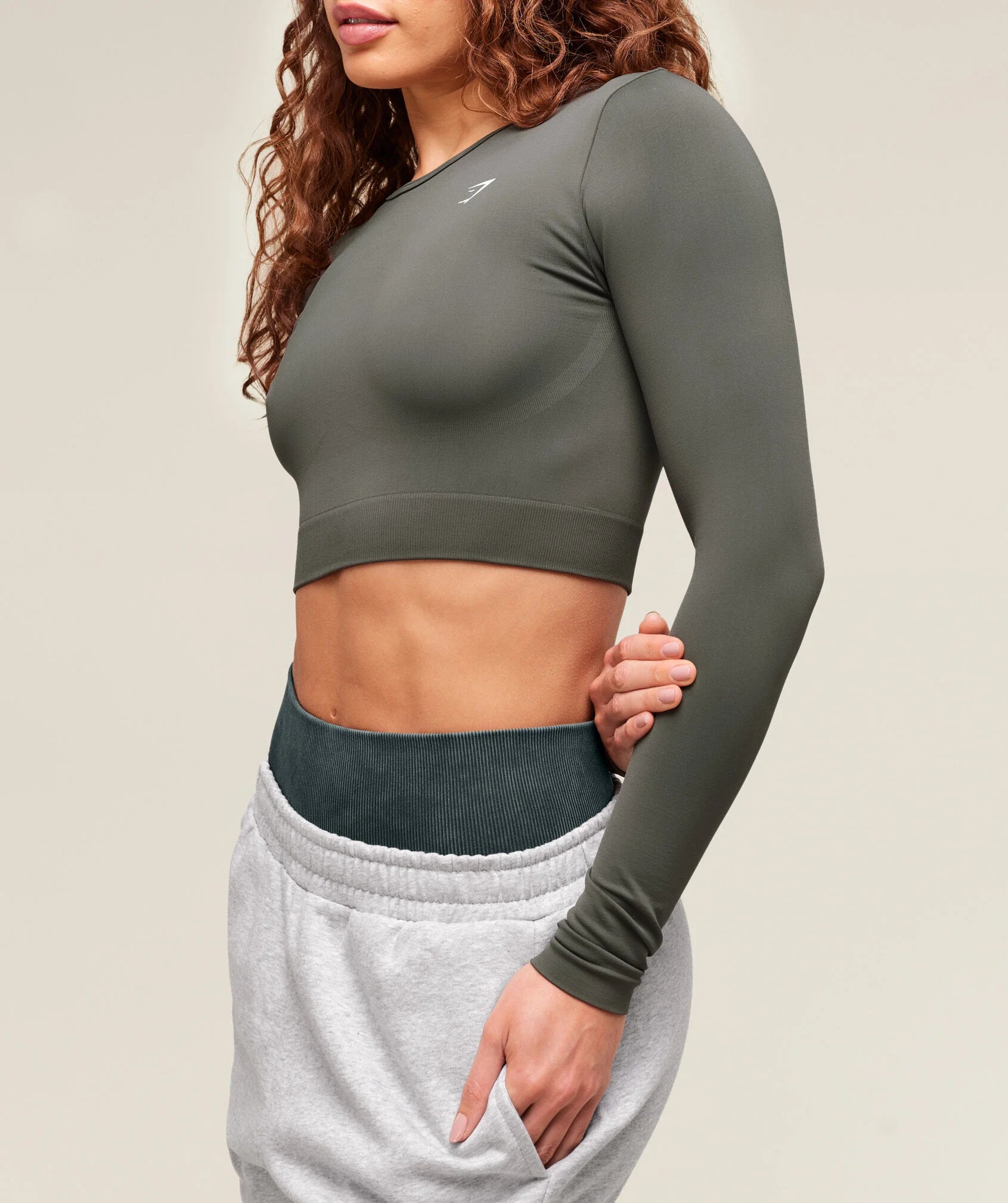 GYMSHARK EVERYDAY SEAMLESS LONG SLEEVE CROP TOP