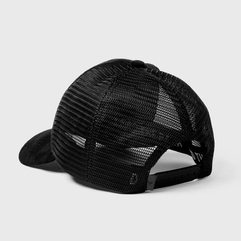 SQUAT WOLF TRUCKER CAP - BLACK