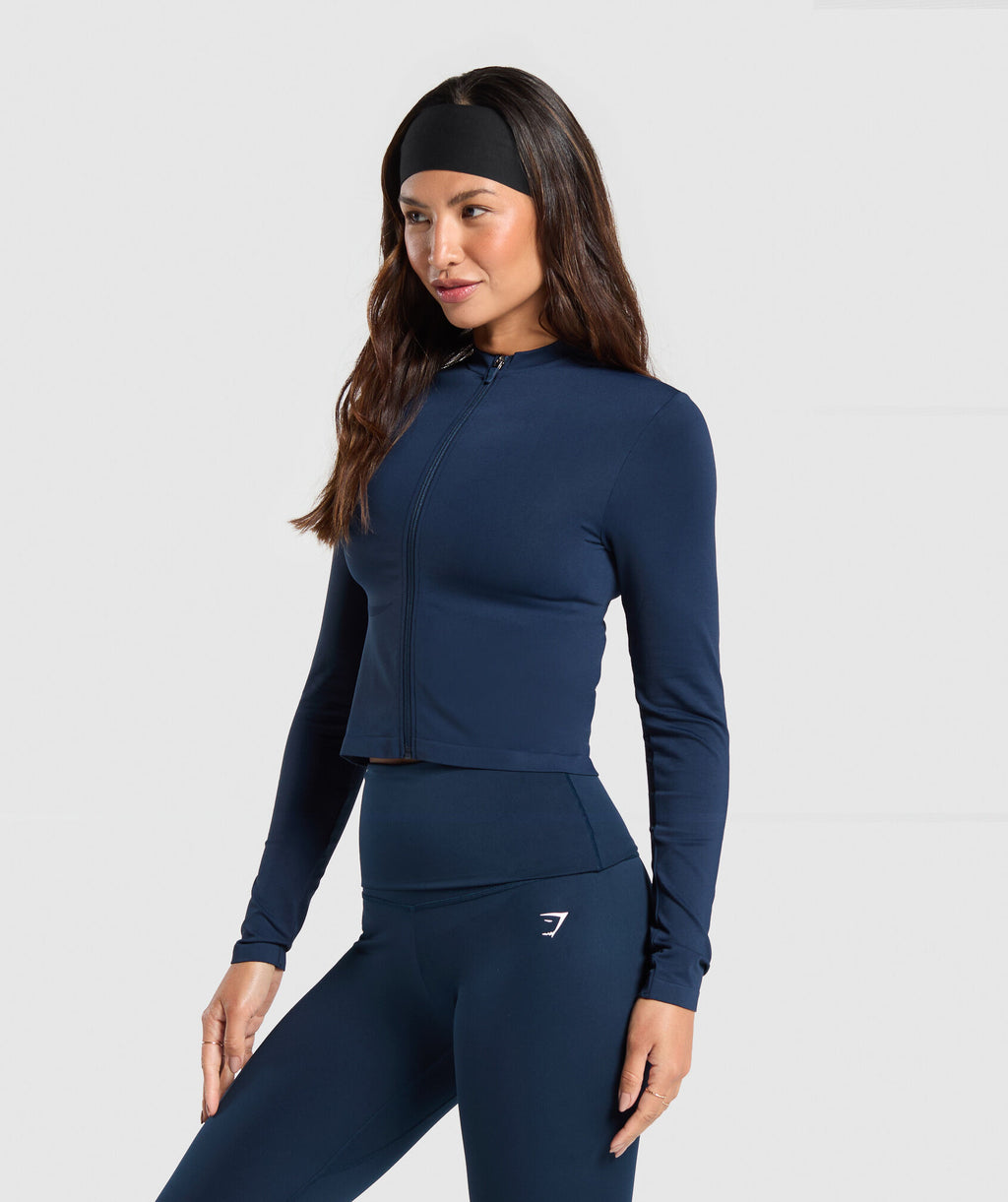 GYMSHARK EVERYDAY SEAMLESS ZIP TRACKTOP