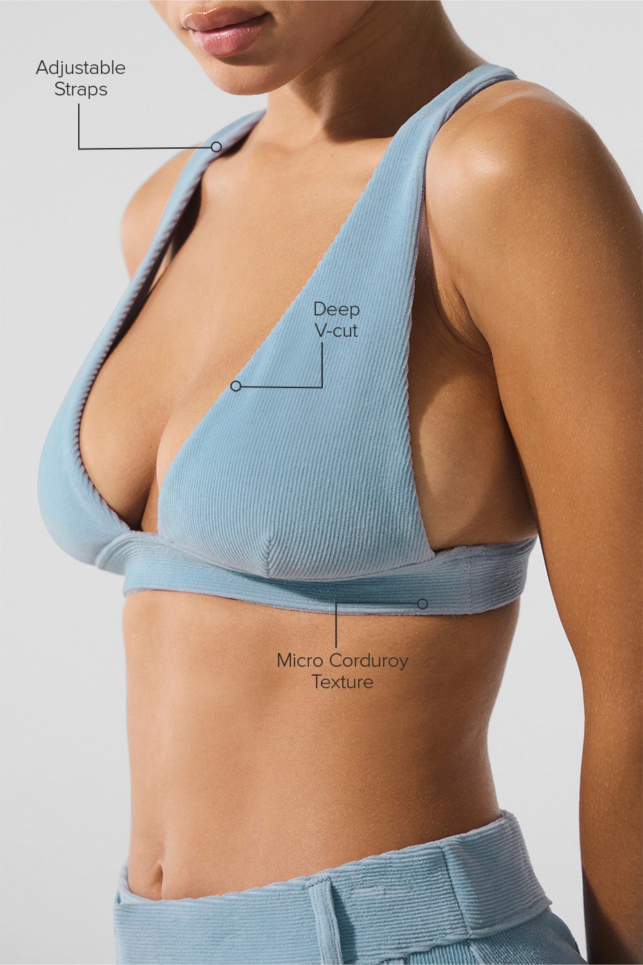 ALO - MICRO CORDUROY DREAMER BRA