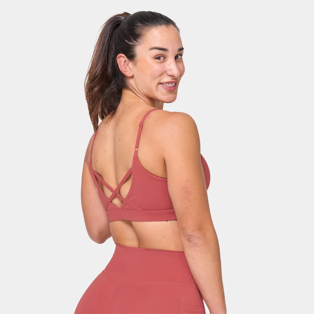SQUATWOLF - ESSENTIAL STRAPPY BRA - MARSALA