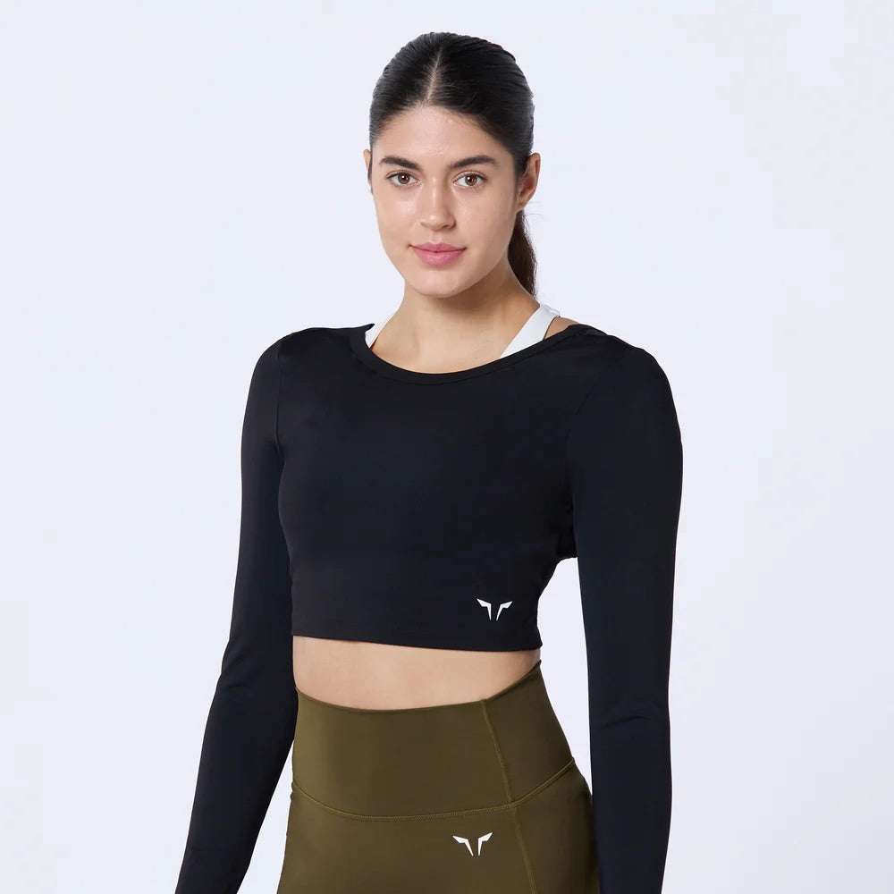 SQUATWOLF - WARRIOR CROP TOP 2.0 - BLACK