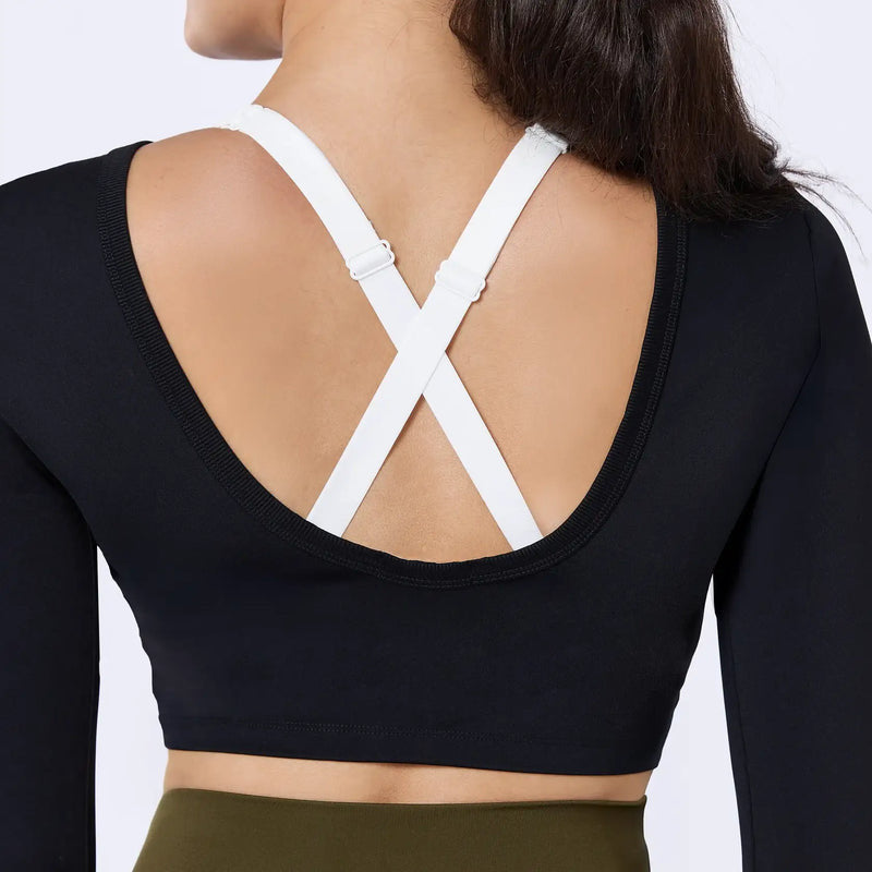SQUATWOLF - WARRIOR CROP TOP 2.0 - BLACK