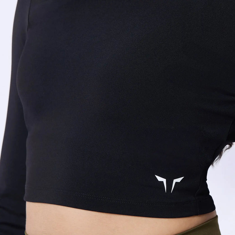 SQUATWOLF - WARRIOR CROP TOP 2.0 - BLACK