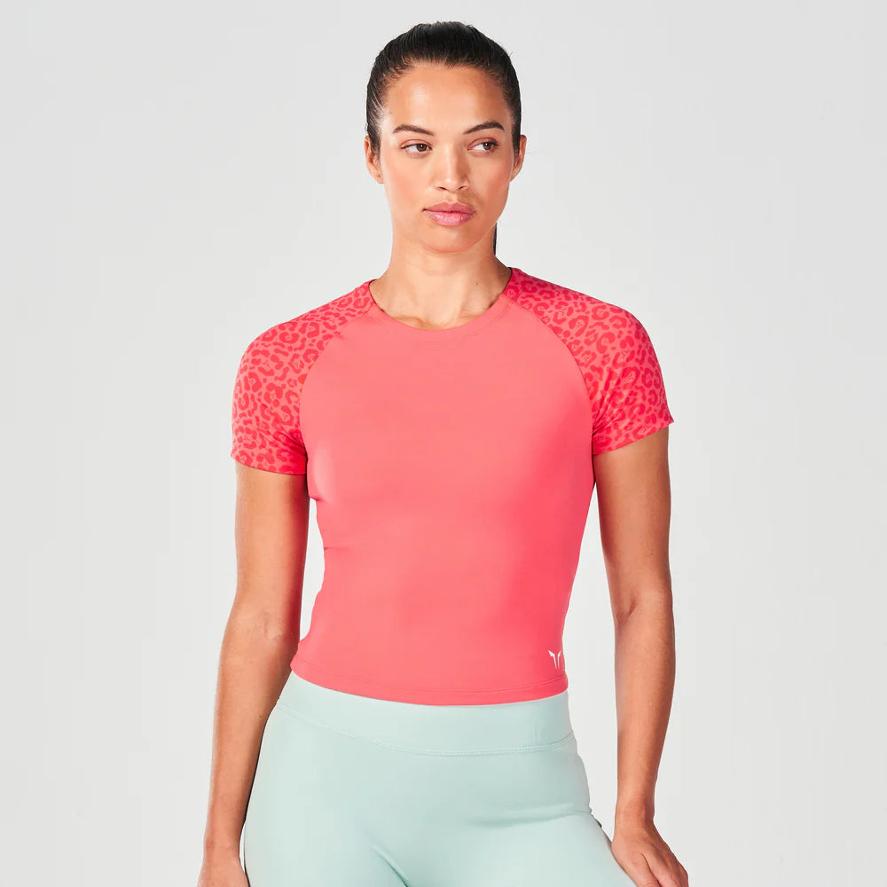 SQUATWOLF - DEFINE GYM TEE - CAYENNE PRINT