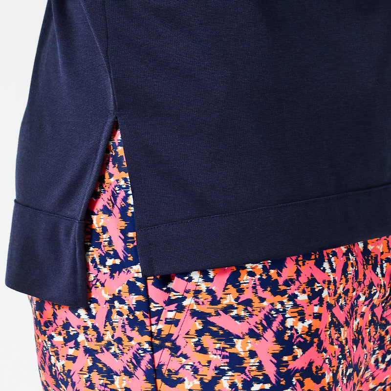 SQUATWOLF - CODE HENLEY TEE - NAVY