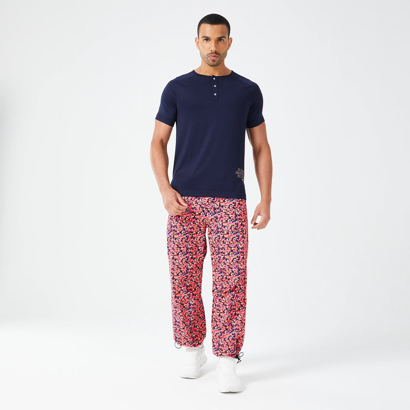 SQUATWOLF - CODE HENLEY TEE - NAVY